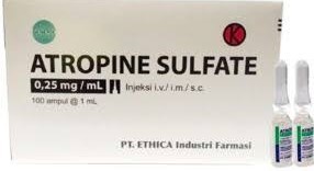 ATROPINE SULFATE 0.25 mg / ml amp. inj. bte/100