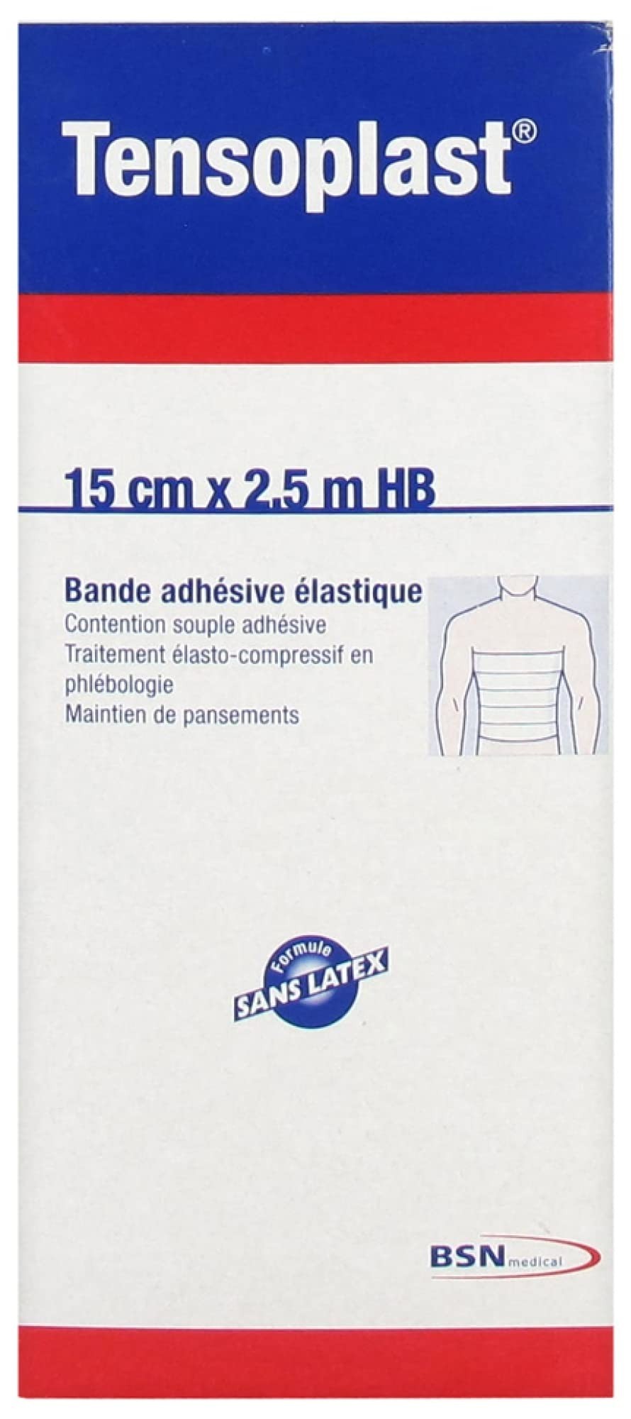 BANDE ADHESIVE ELASTIQUE 15 cm X 2.5 m