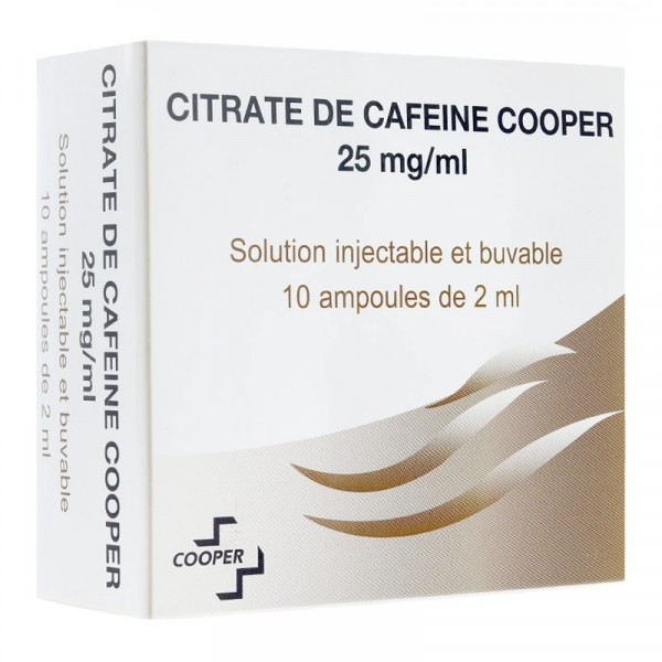 CAFEINE CITRATE 25 mg/ ml sol. buv/inj.