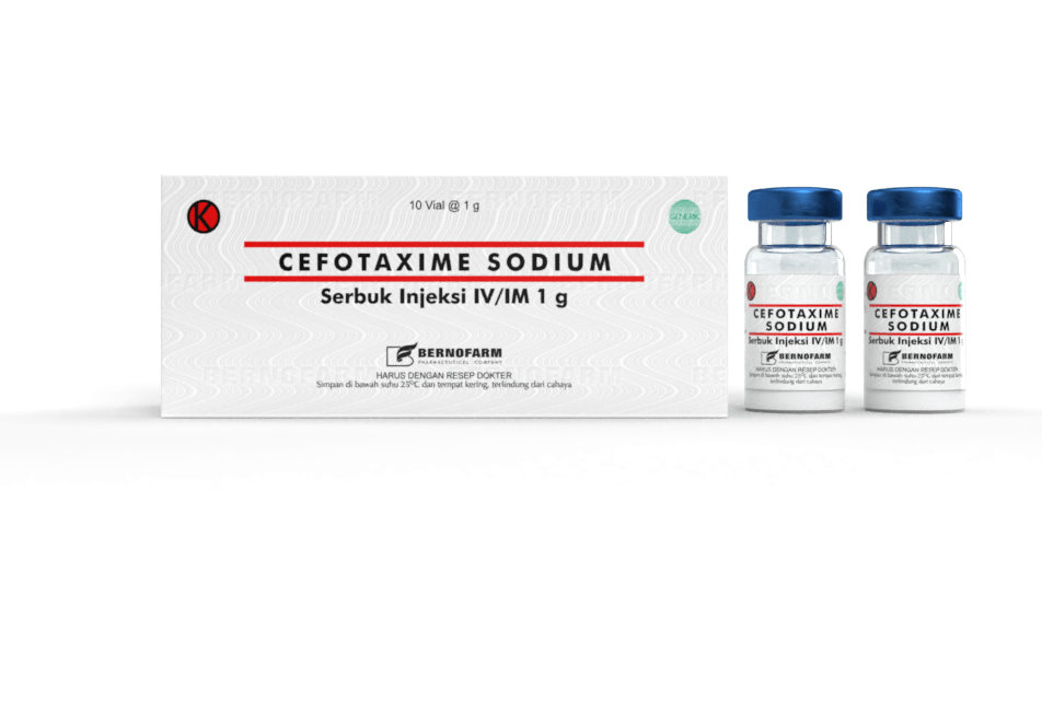 CEFOTAXIME 1 g pdre p susp. inj. IM/IV + solv Fl/5 ml